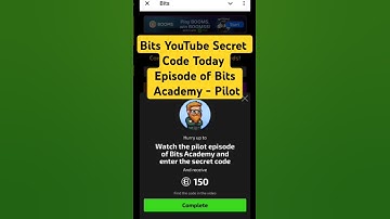 Bits YouTube Secret Code Today 5th October | Episode of Bits Academy - Pilot | #bits #secretcode
