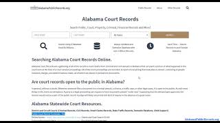 Free Alabama Criminal Background Check
