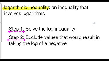 Lesson 9-2, part 2: Solving Log Equations and Inequalities