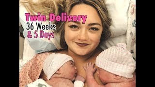 Live Twin Pregnancy Delivery Week 36 - Part II *Emotional*