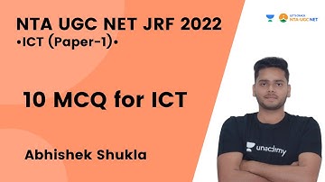 10 MCQ for ICT | Paper - 1 | NTA UGC NET- JRF 2022 | Abhishek Shukla