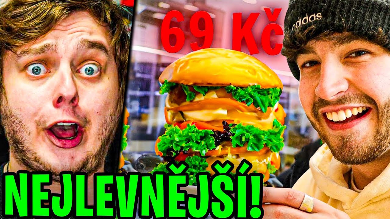 VYZKOUŠELI JSME NEJLEVNĚJŠÍ JÍDLO V ČR!😱 | Morry REAGUJE na @OGY