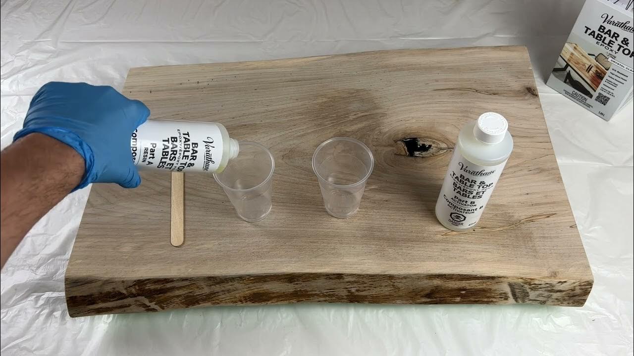 DIY Live Edge Table Top with Varathane's Bar & Table Crystal Clear