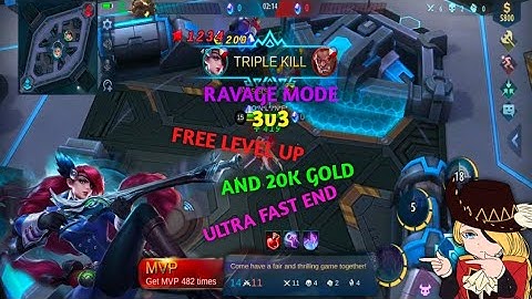 NEW RAVAGE MODE 3V3  LESLEY MVP FREE 20K GOLD? ESY ITEM  ULTRA FAST END