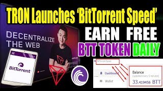 TRON Launches BitTorrent Speed EARN DAILY FREE BitTorrent Token BTT IN HINDI