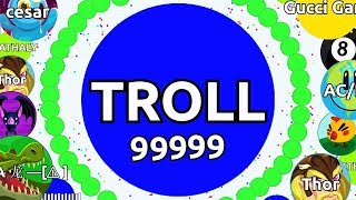 Agar.io - TROLLING GONE WRONG?! INTENSE SOLO AGARIO GAMEPLAY