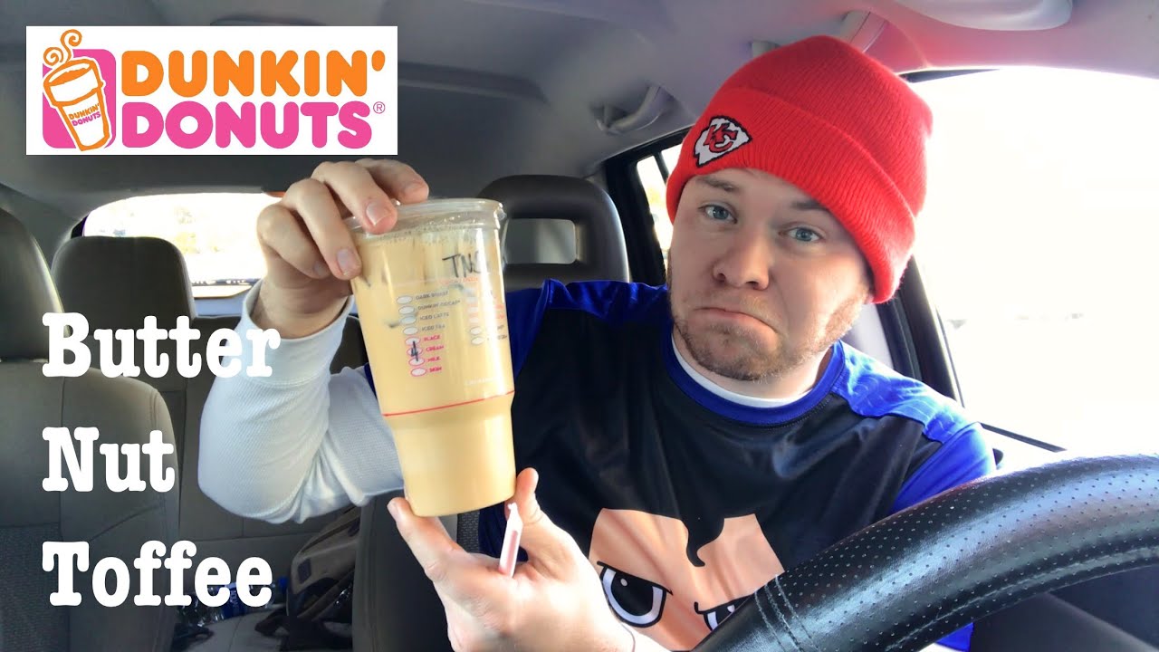 DUNKIN DONUTS BUTTERY NUT TOFFEE SWIRL ICED COFFEE REVIEW YouTube