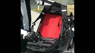 MOTOCENTRIC Motorcycle Backpack Carbon Fiber Motocross Helmet Bag Waterproof Expandable Motorbike