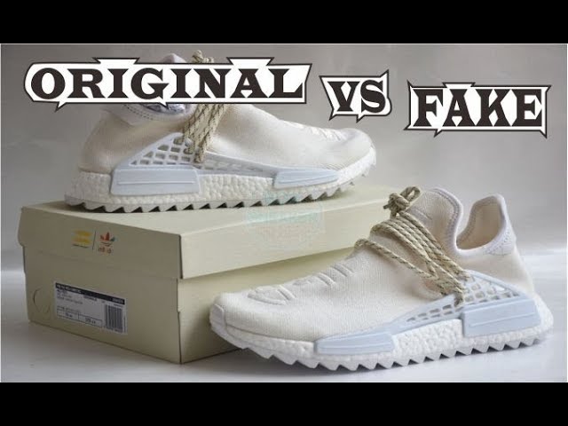 Pharrell Williams x Adidas NMD human race Holi cream Original & Fake - YouTube