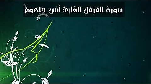 سورة المزمل بصوت رائع للشيخ أنس جلهوم بدون حقوق