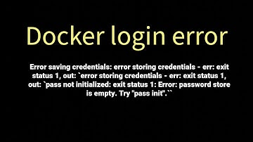 Docker Login Error