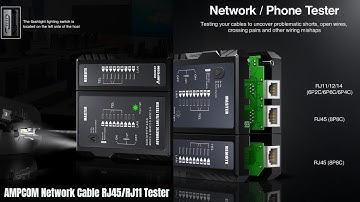 AMPCOM Network Cable Tester for LAN and Phone