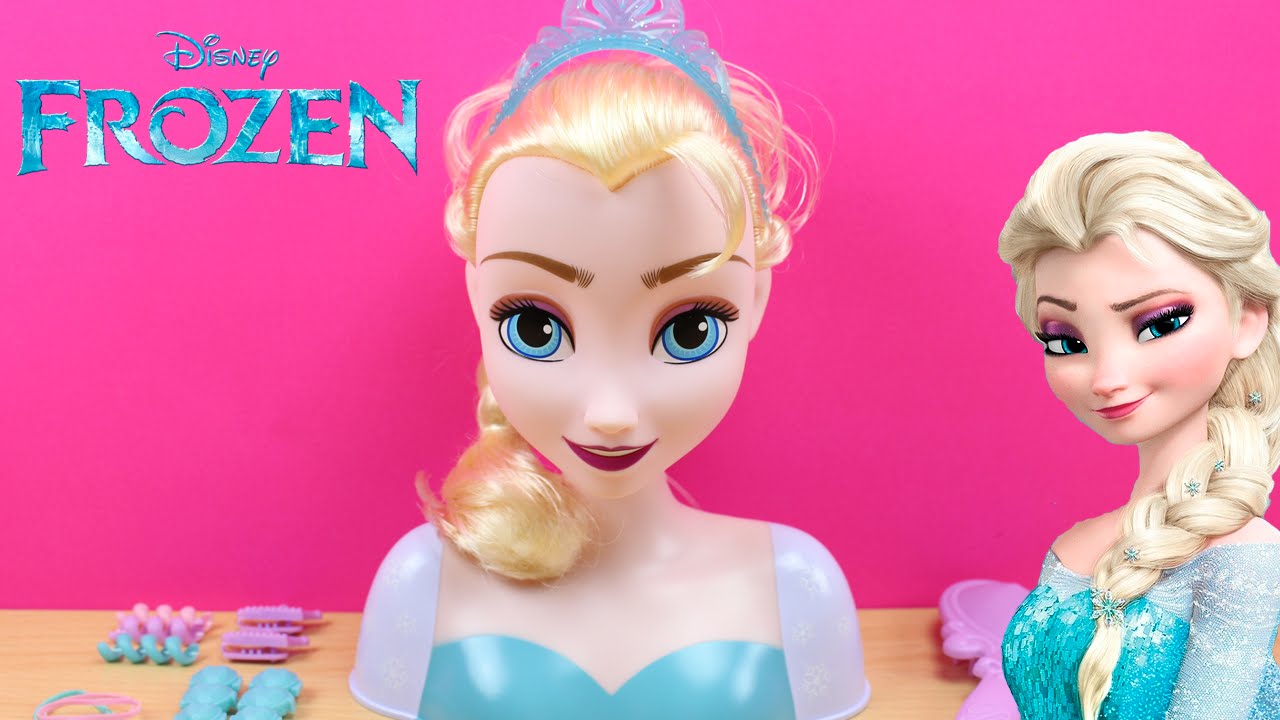 Amazoncom Disney Frozen Elsa Deluxe Styling Head de Just Play  Juguetes  y Juegos