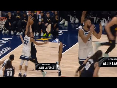 Nikola Jokic hits crazy shot over Rudy Gobert and Rudy couldn't believe it 😭