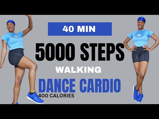 40 Minutes 5000 Steps Walking Cardio Dance Workout for Weight Loss 🔥 class=