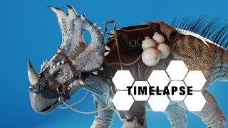 Sinoceratops (Blender 2.8 & Substance Painter Timelapse)