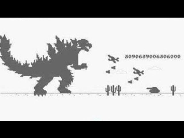 The Chrome Dinosaur game shows meteors when it's disabled : r