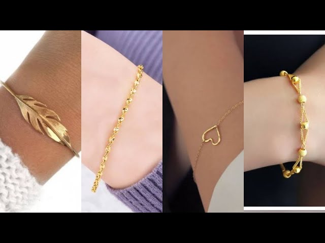 Delicate Ladies Bracelet in 22K Yellow Gold - BR-543