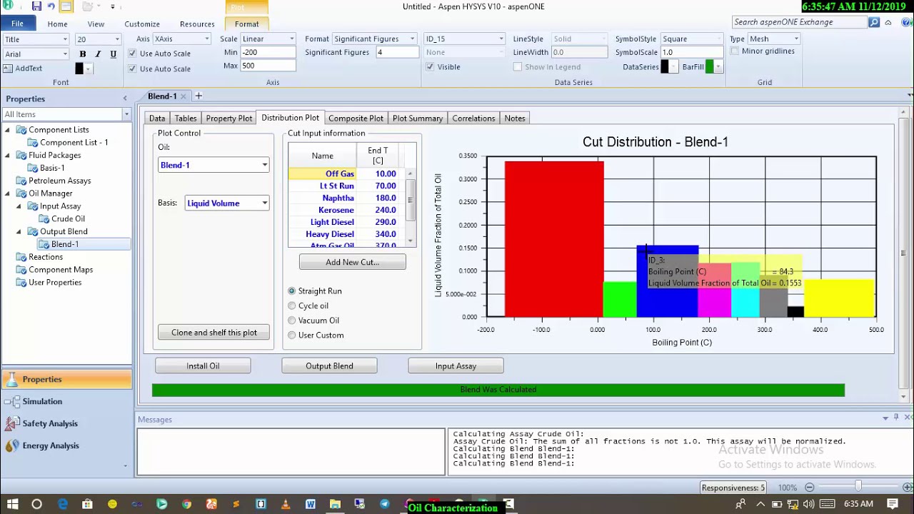 Oil Characterization with Aspen HYSYS