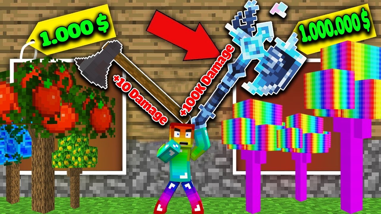 MINI GAME : CUỘC THI SỞ HỮU RÌU VÀ CÂY GỖ QUÝ VIP ** NOOB KHÓC THÉT VÌ LỖI MẤT HẾT ĐỒ VIP