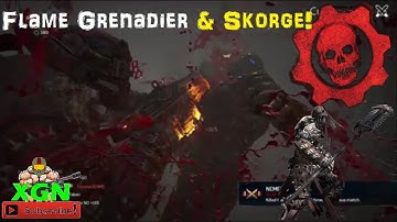 Gears of War 4 Locust Flame Grenadier and Skorge character Vs gameplay!
