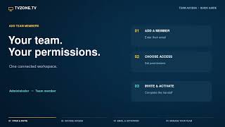 How to Add Team Members on TVZONE.TV | Desktop Guide