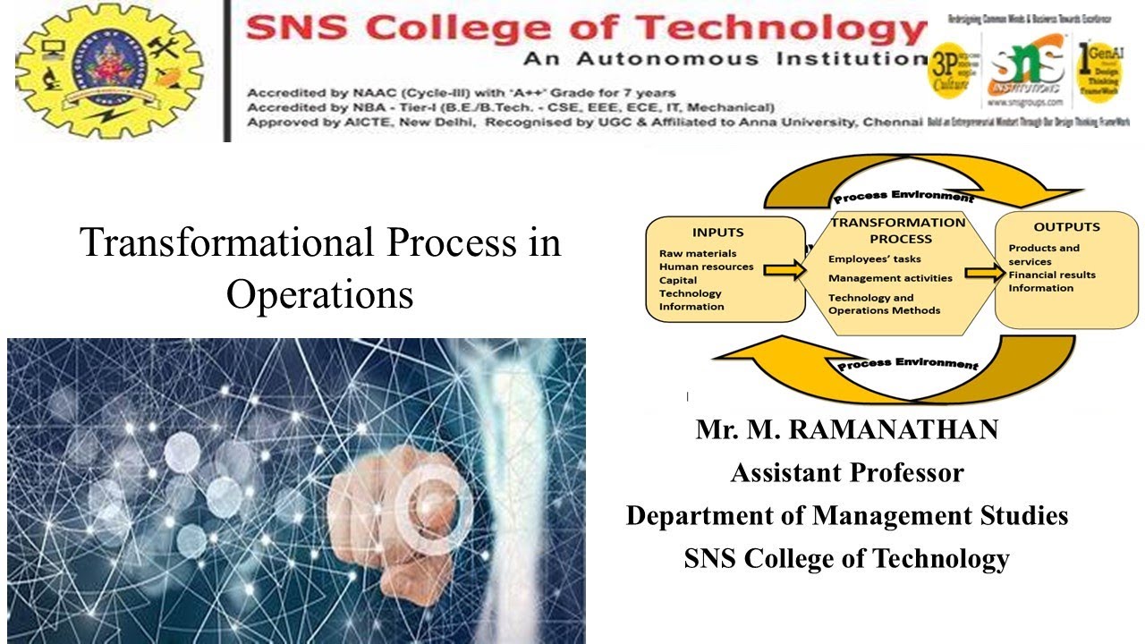 Transformational Process in Operations| Transportation and Distribution Management| SNS Institutions