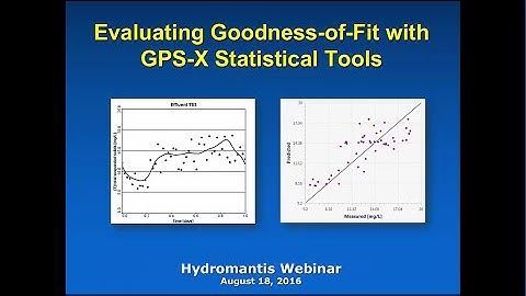 Webinar: Evaluating Goodness-of-Fit with GPS-X Statistical Tools