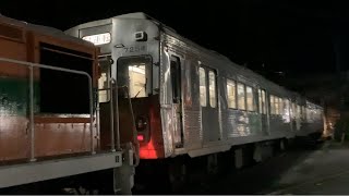 東急電鉄7200系甲種回送7252＋試運転7254編成＋DD5515ディ―ゼル機関車が金沢八景駅から株式会社総合車両製作所(J-TREC)へと走行！【令和5年1月12日木曜日】