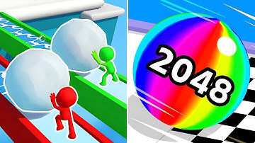 Snow Race Vs Ball Run 2048 🔮🟣🧿Walkthrough Max Update Mobile Gameplay HT13