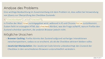 Behebung des Checkbox-Zustandsproblems: „Warum bleibt sie in Firefox aktiviert, aber nicht in ander