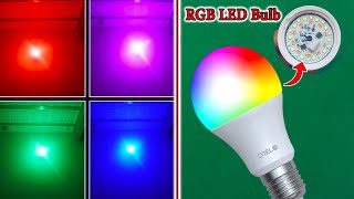How To Make Multi Color LED Bulb At Home | Multicolor LED Bulb 7 In 1 Color LED Bulb | RGB LED Bulb
