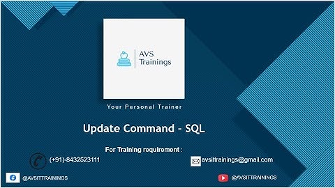 How to use update command in SQL Server
