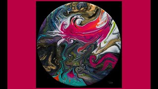 7638 Leftovers &  Additions Tilted Beauty Fluid Acrylic Pouring Art  12.23.2020