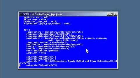 Lesson3 JSP to Java Mapping