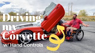 Corvette! How to Drive with Hand Controls & load Wheelchair #wheelchair #inspiration