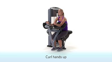 Precor - Discovery Series Selectorized Line DSL204 Bicep Curls Instructional Video
