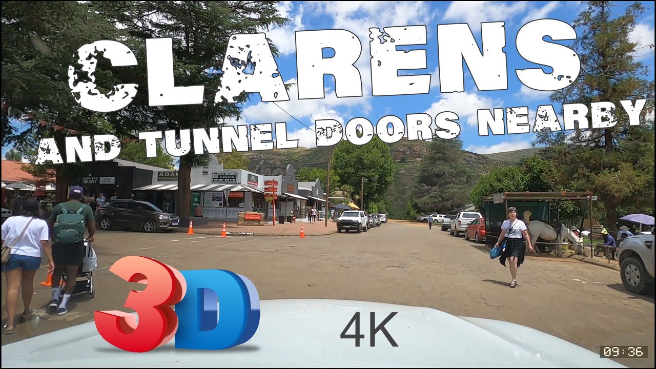 Driver's Views : Clarens street scenes and Highlands Tunnel access doors nearby