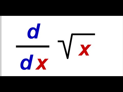 Derivative of sqrt(x)