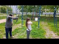 Family archery after strike. Семейные лучные пострелушки после бомбёжек