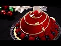 真っ赤なベリーケーキの作り方。 How to make christmas Berry Mousse