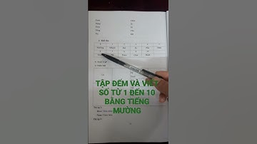 Tập đếm và viết số bằng tiếng dân tộc Mường