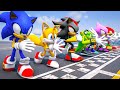 Sonic the hedgehog team running challenge 570 funny contest  gta v mods