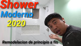 remodelacion de shower moderna paso a paso