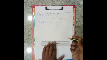 How to draw a triangle ABC with AC=AB =5cm and  BC = 9cm#shorts