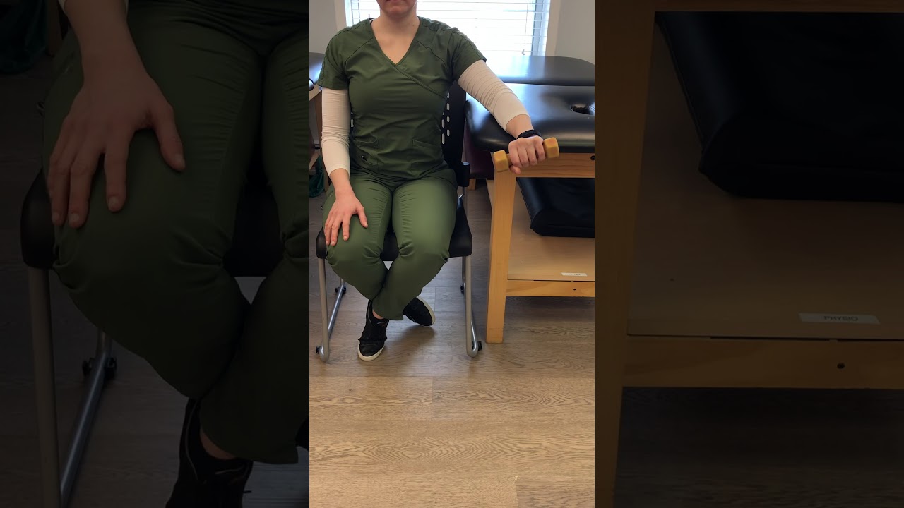Seated Wrist Supination and Pronation - YouTube