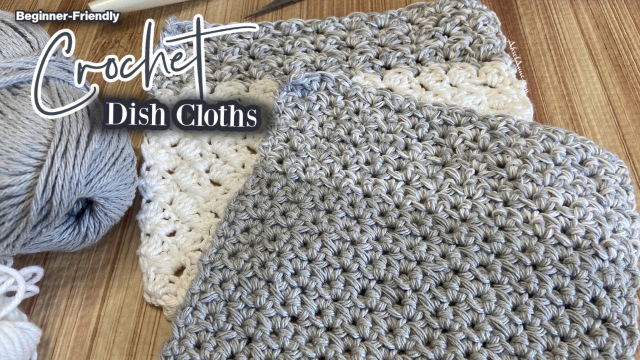 Half Moon Washcloth, a free crochet dishcloth pattern - TL Yarn Crafts