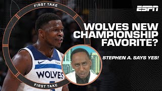 'THE WOLVES ARE THE NEW CHAMPIONSHIP FAVORITE!' - Stephen A. reacts to Game 2 BLOW OUT! | First Take image