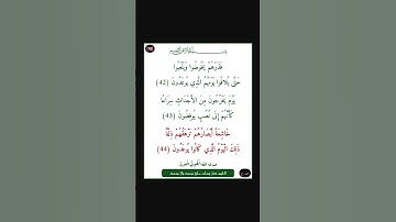سورة المعارج - سورة 70 - اية 44-42