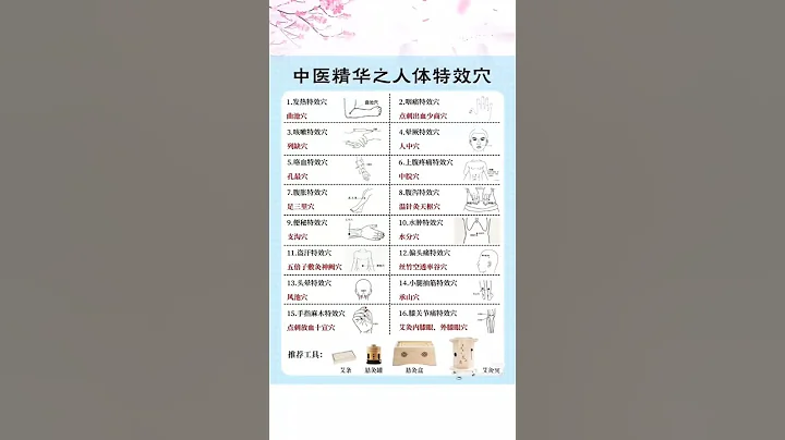 养生百科，养生小妙招15  艾灸应急特效穴位，抓紧收藏吧#经络穴位#小儿推拿手法 #shorts - 天天要闻